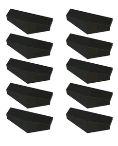 🔥 10 Pack Franklin Brass P40833K-FB-C Dual Mount Half Diamond Drawer Pull Black - Picture 1 of 10