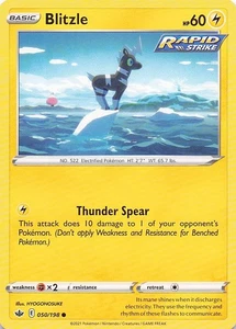 Blitzle Common Normal SWSH06: Chilling Reign 050/198 NM - Picture 1 of 2