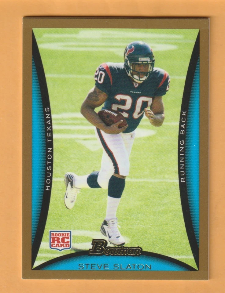 Steve Slaton Houston Texans 2008 Bowman Gold #189 West Virginia Mountaineers - Image 1 of 2