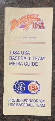 Estados Unidos 1984 EQUIPO DE BÉISBOL Guía de medios con Mark Mc Gwire/Barry Larkin/Will Clark Foto 1 de 2