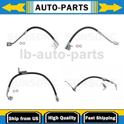 Sunsong Brake Hose Line Front Rear 4x For 2003 2004 2005 2006 Dodge Stratus 2.4L - Image 1 of 4
