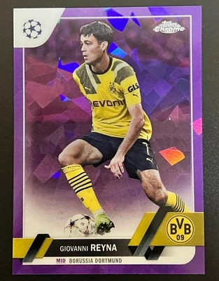 Giovanni Reyna 2022-23 Topps Chrome Sapphire UEFA Purple 15/15 #69 - Image 1 of 2
