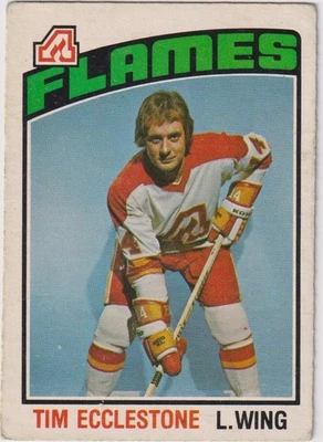 1976-77 O-pee-chee NHL #351 Tim Ecclestone Atlanta Flames Blues Red Wings - Image 1 of 2