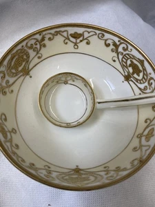 Antique Nippon Gold Hand Painted 2 Piece Serving Bowl and Ladle - Picture 1 of 7