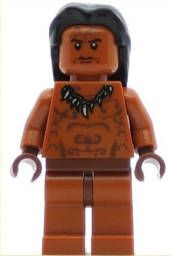 LEGO Indiana Jones Minifigure Ugha Warrior with Hair (Genuine) - Image 1 of 1