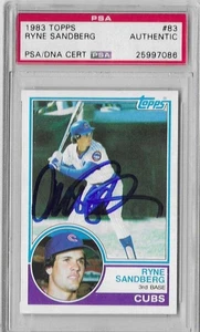 Ryne Sandberg Signed 1983 Topps Rookie Card #83 PSA/DNA Certified - Picture 1 of 2