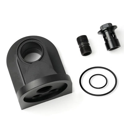 Adaptador de filtro de óleo de tarugo M-6880-B50 90 graus para 1965-1995 Ford Mustang - Imagem 1 de 4