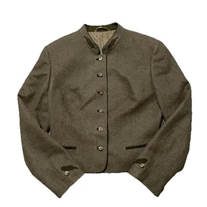Trachtenhaus Lodenbour Wool Cardigan Coat Granny Chic Womens Sz S (42) Green - Picture 1 of 19