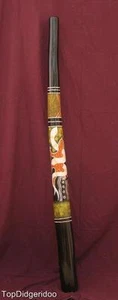 47"\120cm DIDGERIDOO Dot-Painted Snake Strangling Lizard +Bag+Beeswax Mouthpiece - Picture 1 of 7