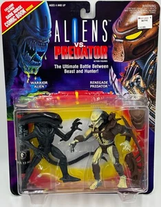 ALIENS VS. PREDATOR Warrior Alien & Renegade Predator Figure 1993 Kenner Vintage - Picture 1 of 4