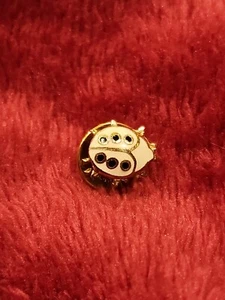 Vintage Ballou goldfarben bemalt Emaille Lady Bug Krawatte Tack Reversnadel signiert - Bild 1 von 4