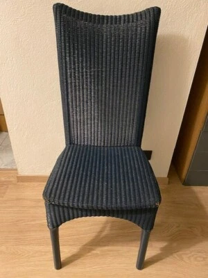 6 sedie sala da pranzo in vimini blu (Lloyd look Italia) - Immagine 1 di 3