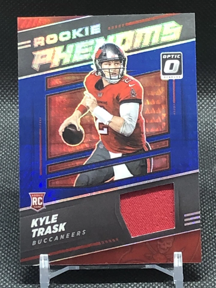 2021 Optic Kyle trask Rookie Phenoms Blue Hyper Prizm RC #RP-9 Patch-Buccaneers - Image 1 of 1