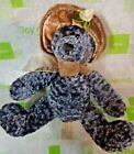 Dan Dee 7" Collector's Choice Black Gray Bear with Brown Hat White Rose