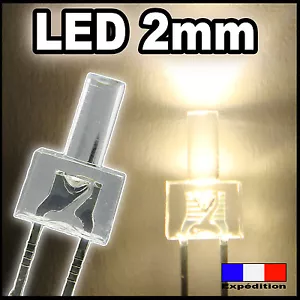 305# 10 à 100pcs -- LED Blanc chaud 2mm canon long - warm white tower long - Imagen 1 de 1