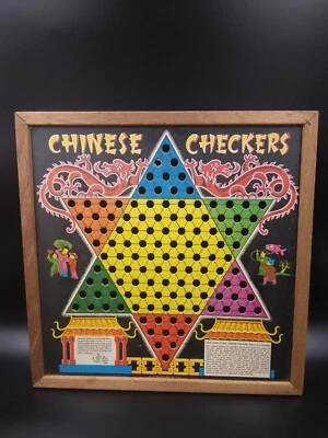 Decoração de parede vintage para sala de tabuleiro de jogo damas chinesas Transogram Co  - Imagem 1 de 4