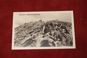 Panorama - Summit of Pikes Peak, Colorado Postcard - Real Photo RPPC - Picture 1 of 2