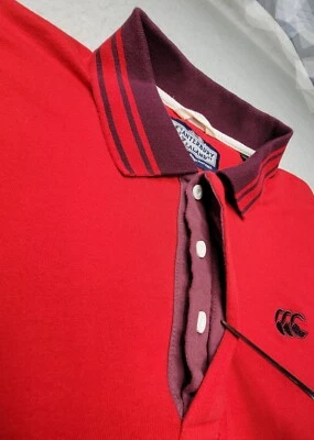 Canterbury Of New Zealand Polo Shirt Mens Large Red Preppy Golf Rugby Casual - Image 1 of 4