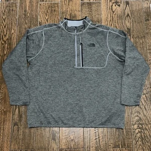The North Face Mens Canyonlands Grey 1/2 Zip Longsleeve Fleece Sweatshirt 2XL - Picture 1 of 2