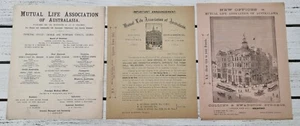 EXTREMELY RARE 1893 NATIONAL MUTUAL LIFE trio of Documents in VFC for their age - Picture 1 of 8