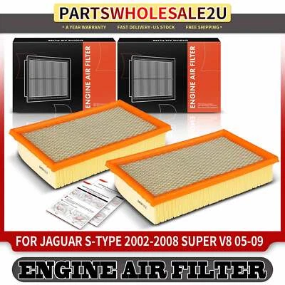 Filtro de aire del motor 2 piezas para Jaguar S-Type 2002-2008 Super V8 05-09 XFR 2010-2015 Foto 1 de 4