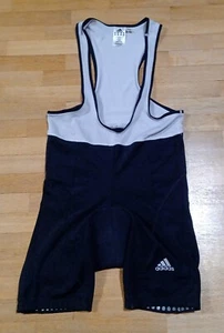 Cycling Bib Shorts Adidas Size M Black / White Biker Bike - Picture 1 of 6