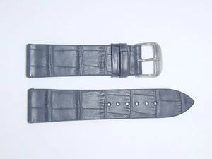 "Correa de correa de reloj grano de cocodrilo en relieve RIOS1931 20 mm corta S gris "MIAMI" - Imagen 1 de 3