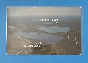 Cartolina d'epoca Wascott Gordon Minong Wisconsin persona lago lago lago di cristallo - Foto 1 di 2