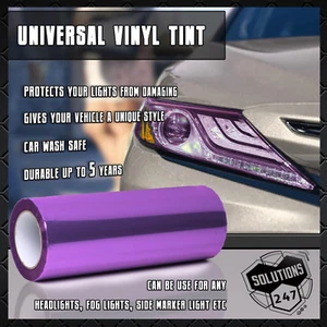 Película de vinilo púrpura tinte de humo faro luz antiniebla 12""x48"" pulgadas / 1 x 4 pies - Imagen 1 de 1