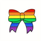 Pride Bow Tie Badge Rainbow LGBT Pin/Brooch.  Free Postage and Packaging