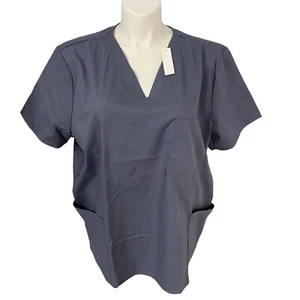 Scrubstar Scrub Top 2XL Core Essentials Unisex V Neck Gray Medical Vet - Picture 1 of 8