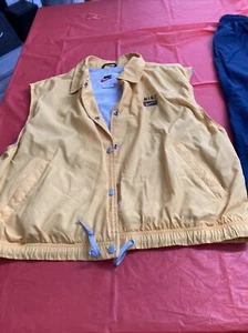 VIntage L 12-14 NIKE Boys Blue & Yellow Lined Nylon Windbreaker Suit Jogger - Picture 1 of 24