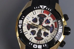 INVICTA S1 Rally Men 48mm Stainless Steel Gold + Black Blue+Ivory dial  VD56. - Picture 1 of 7