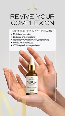 Anti-Aging Serum mit  8 Typen Hyaluronsäure und Vitamin C- Glow-Effekt - Bild 1 von 4