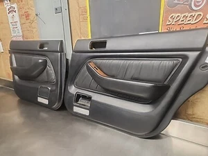 1991 ACURA LEGEND 4 DOOR SEDAN LEATHER REAR DOOR PANEL SET LEFT RIGHT 2 PAIR - Picture 1 of 24
