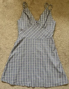 Java Java by Champion Purple Plaid 90's Mini Dress Medium - Picture 1 of 3