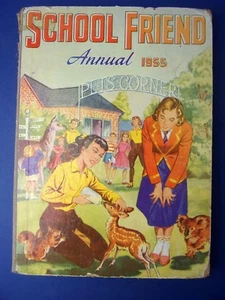 School Friend Annual 1955 Girls Childrens story & cartoon strip Annual - Imagen 1 de 9