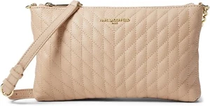 Karl Lagerfeld Paris Karolina Quilted Leather Crossbody Bag, Shell - NWT - Picture 1 of 3