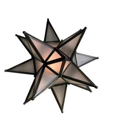Lámpara de mesa Pottery Barn Glass Moravian Star Foto 1 de 4