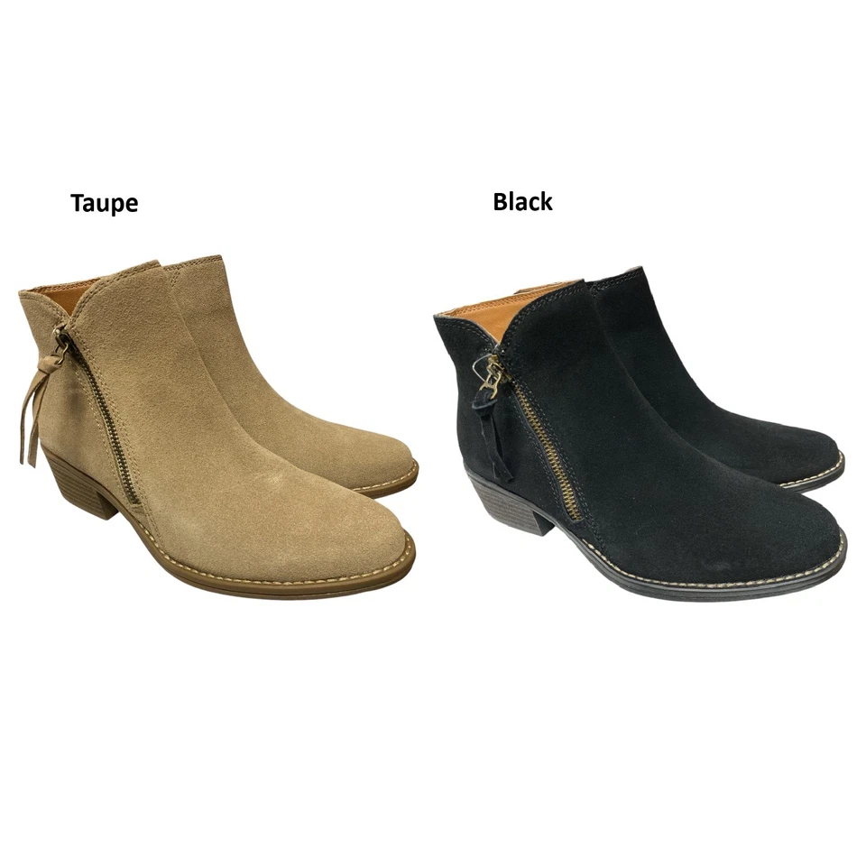 White Mountain Women's Side Zip Suede Leather Ankle Boot - Image 1 of 1