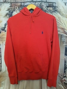Vintage Polo Ralph Lauren Red Hoodie Men’s Size M | Classic Logo Pullover - Picture 1 of 8
