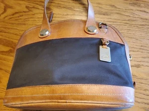 Dooney & Bourke Tan Leather Dome Satchel Bag  - Picture 1 of 10