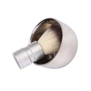 Cepillo de pelo para hombre de acero inoxidable tazón de afeitar crema de afeitar cepillo para barba hombres - Imagen 1 de 11