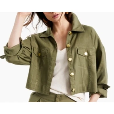 INC International Concepts Cropped Drop-Shoulder Jacket Size XL - Image 1 of 4