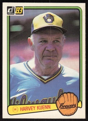 1983 Donruss #608 Harvey Kuenn   - FREE SHIPPING - Image 1 of 2