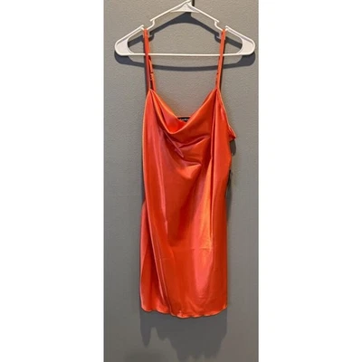 Nuevo con etiquetas Vestido Bebe Cuello Capucha Sin Mangas Naranja Para Mujer Talla L Foto 1 de 4