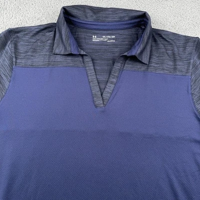Under Armour Polo Shirt Womens 3XL Blue HeatGear Open Collar Golf Performance - Image 1 of 4
