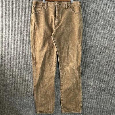 Pantalones de mezclilla vintage Y2K Wrangler para hombre 36/32 marrón corte vaquero originales Foto 1 de 4