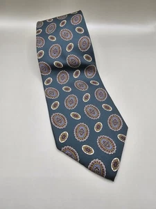 Corbata para hombre Wilson's Inc multicolor 57 larga 3,75" ancha seda preppy - Imagen 1 de 5