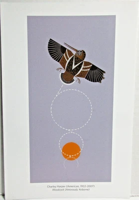 Charley Harper- Woodcock (Amorusly Airborne) Calendario Página Impresión 5.5"X 8.5" Foto 1 de 3